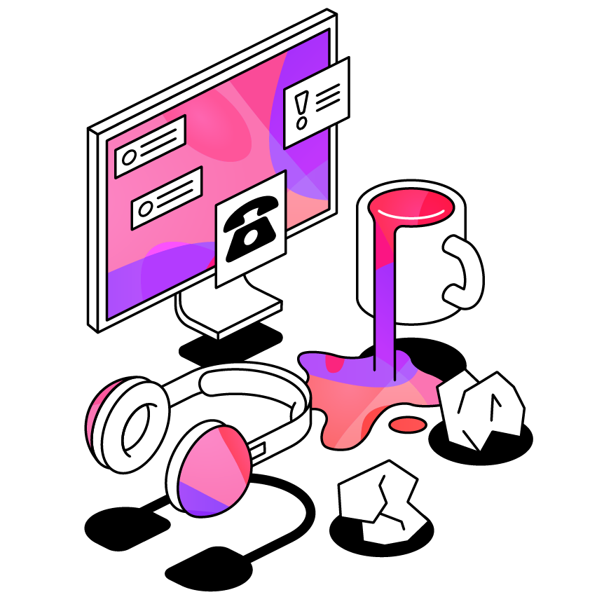 Pinboard  next to overflowing coffee mug, headphones and scrunched paper 