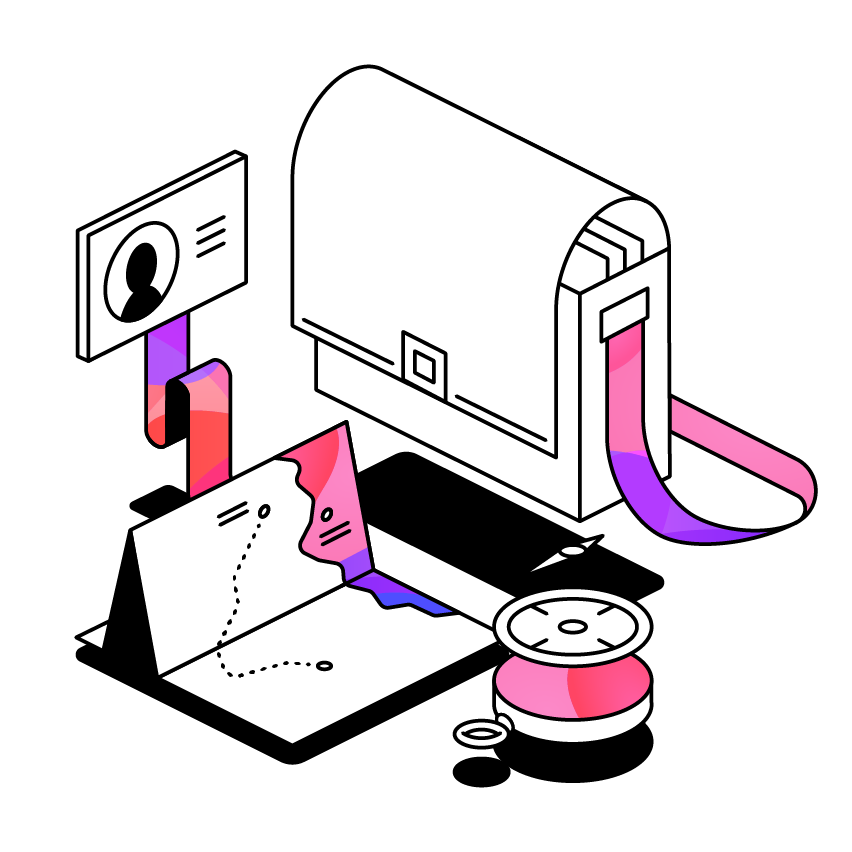 Satchel next to map, ID badge and compass