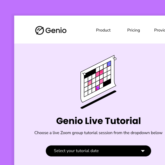 genio admin - live masterclasses