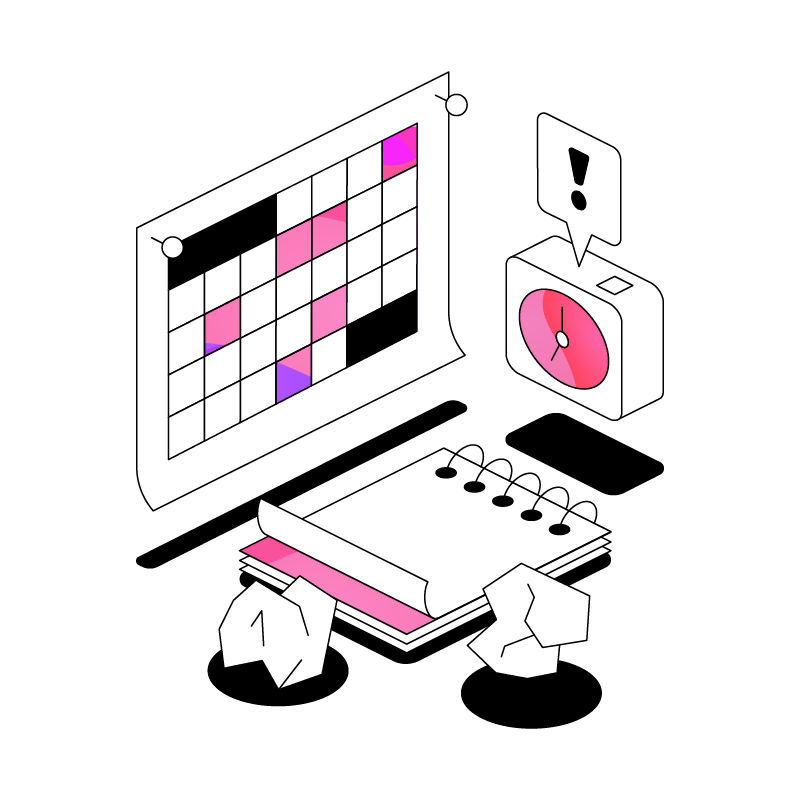 Genio illustrations_struggling for time