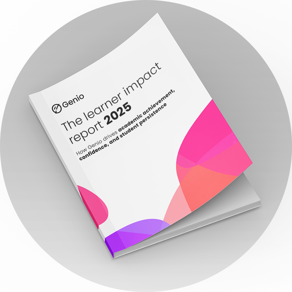 Genio learner impact report mockup circle