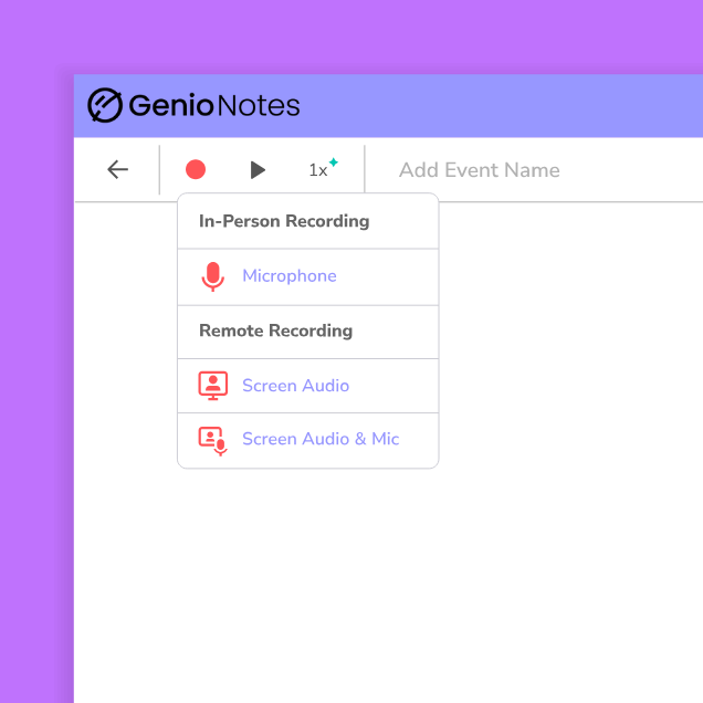genio notes - record your classes