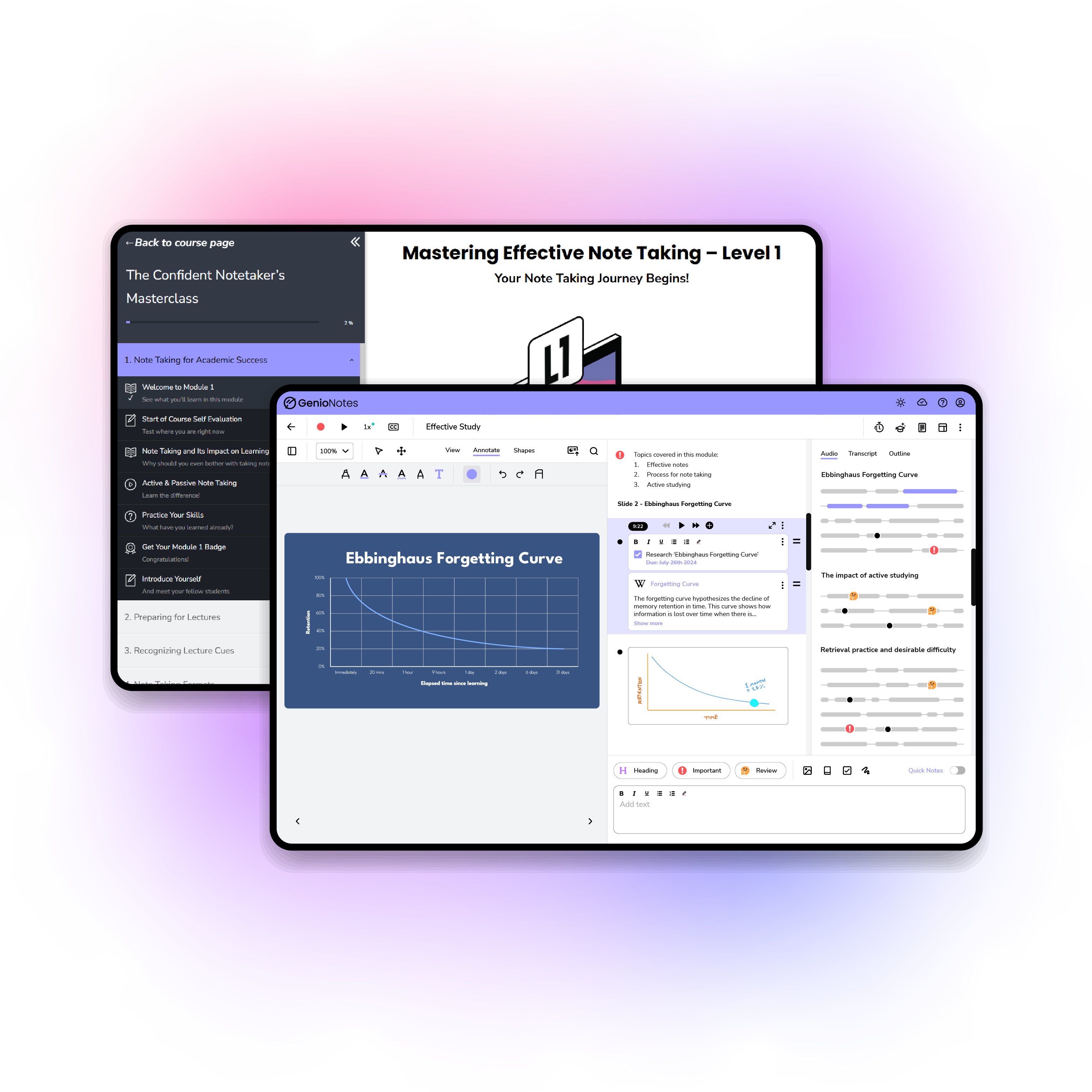 Genio WEBVEC home hero notes & course FULL 2