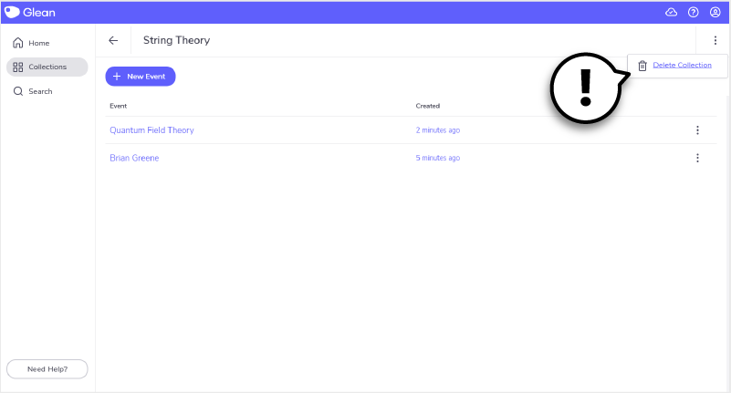 Deleting Collections Deleting Collections