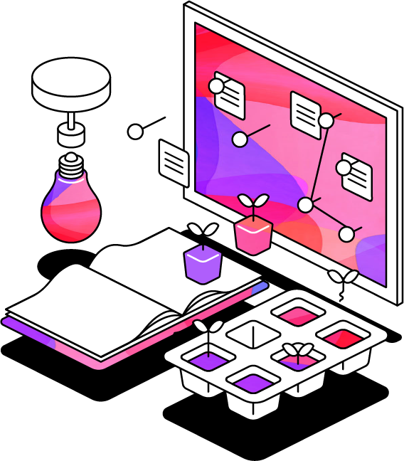 ILL learning skills plant seedling book board notes lightbulb idea-18